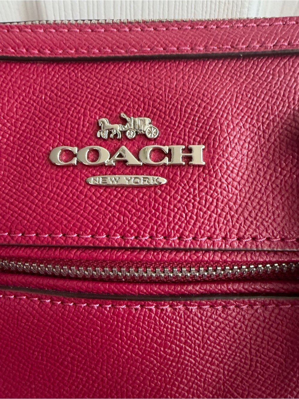 Coach Berry Pink Leather Satchel Crossbody Bag EUC - Picture 4 of 15